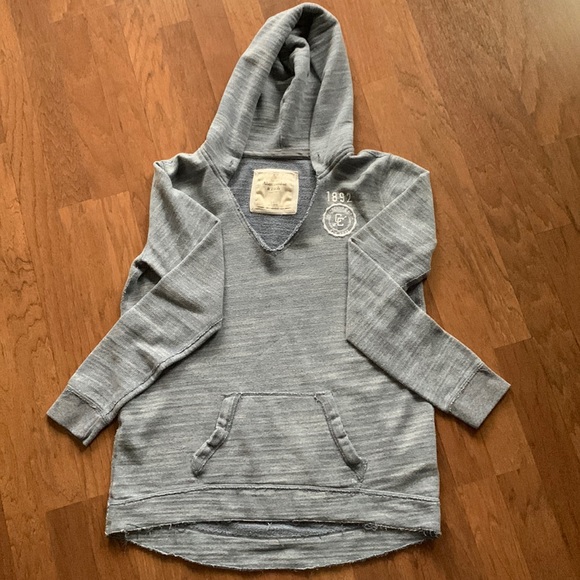 XS/S Abercrombie & Fitch blue v-neck pullover hoodie. In good condition. - Picture 3 of 9
